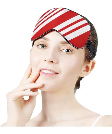 Buy Adjustable Candy Cane Sleep Mask for Women | Comfortable Eye Shades with Elastic Strap | Perfect Gift for Restful Sleep - Buy Online on GoSupps.com