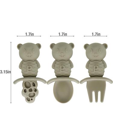 Pandaear 6-Pack Baby Spoon Fork Set | Silicone Learning Utensils for 4+ Months | BLW Baby Led Weaning Accessories - Buy Online on GoSupps.com