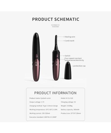 Bexdug Electric Eyelash Curler Heated Electric Lash Heating Curler - Battery Operated Natural Curling Small Eyelash Curler Natural Curling Lash Curler for Eye Makeup Black - Buy Online on GoSupps.com