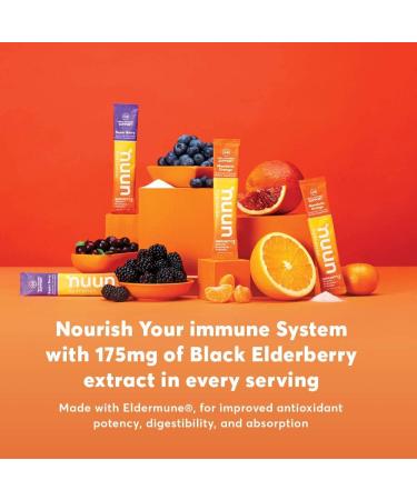 Nuun Immunity3 Electrolyte Powder: Elderberry, Vitamins, Prebiotics, Zinc - 14 Pack - Buy Online on GoSupps.com