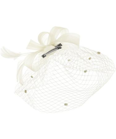 Shop FakeFace Fascinator Hats - Elegant Spring Flower Hair Clips & Accessories for Tea Parties Weddings and Church Events - Beige Women's Headgear - Buy Online on GoSupps.com