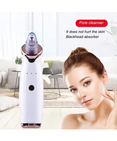 Benkeg Blackhead Remover - Electric Blackhead Suction Device with 5 in 1 Pimple Zit Comedone Extractor Tool Acne Removal kit Blackhead Remover Household Face Pore Cleaner Cosmetic Instrument White with 5pcs needles - Buy Online on GoSupps.com