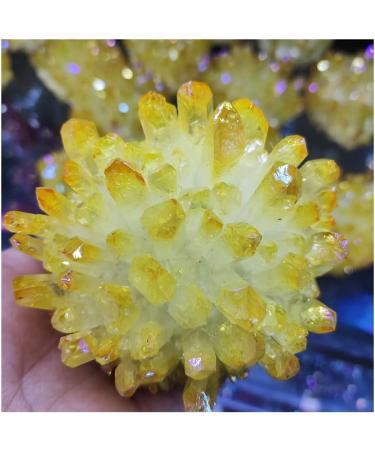 Crystal Rough Natural Crystal Rough 1pcs 300-700g Natural Crystal Cluster Electroplated Yello Crystal Cluster Reiki Stone Crystal Tip House Decorative (Size : 500-600g) - Buy Online on GoSupps.com