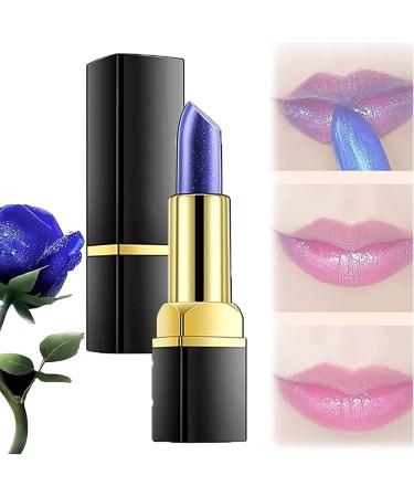 Magic Temperature Color Changing Lip Balm Set Yanqina Lippenstift Color Change-Blue Rose Lipstift-Magic discoloration Blue-rose temperature change lipstick (2 pieces)