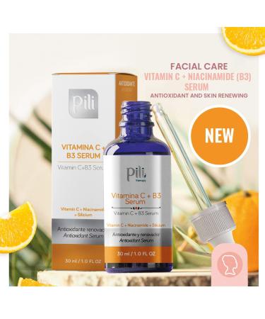 Buy Pili Vitamin C Serum with Niacinamide & Organic Silicium - Perfect for All Skin Types 1 oz - International Shipping Available - Buy Online on GoSupps.com