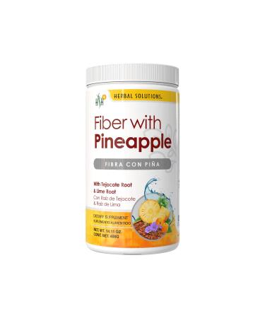 Herbal Solutions Premium Pineapple Fiber Complex - Natural Digestive Support Supplement with Flaxseed Psyllium & Oat Bran - 400g Powder