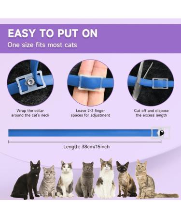 Cat Repellent Treatment Adjustable Cat Repellent Collars Natural Protection Repellent Collar for Cats Water Resistant Repellent Collar for Cats Small-Medium-Large Light Blue 2pack - Buy Online on GoSupps.com