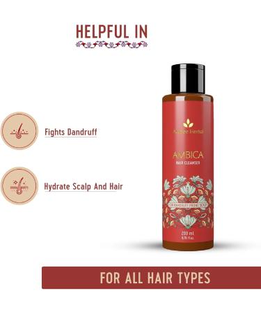 Avimee Herbal Ambica Hair Cleanser | Fights Dandruff | Sulphate & Paraben Free | Herbal Formulation | 200 ml - Buy Online on GoSupps.com