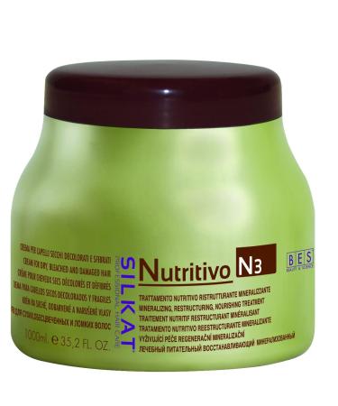 N3 Mineralizing Restructuring Nourishing Treatment Cream for Dry Bleached and Damaged Nutritive Hair Silkat 1000ml cream for dry degreased and degreased hair Mineralizing