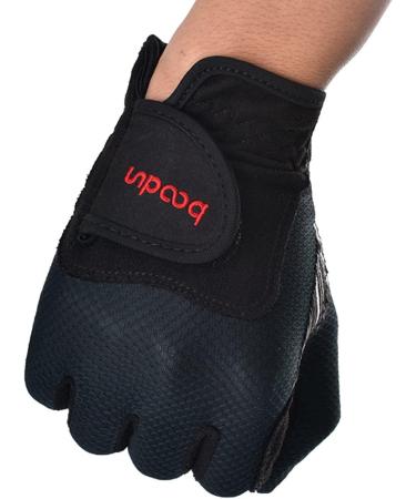 Turbovera Professional Riding Gloves | Imitation Leather Equestrian & Cycling Gloves for Women & Boys | Black S/M - Summer Gear - Buy Online on GoSupps.com