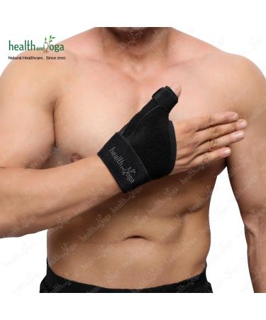 HealthAndYoga GuardNHeal Thumb Spica Support Splint - Universal Size for Right & Left Hand - Effective Thumb & Metacarpal Immobilizer with Double Strapping - Buy Online on GoSupps.com