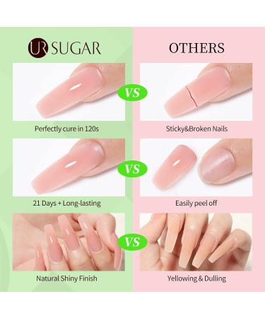 UR SUGAR Pastel Poly Extension Gel Nail Kit - 6 Summer Colors | Acrylic Gel Builder Set with Slip Solution & Manicure Tools - Buy Online on GoSupps.com