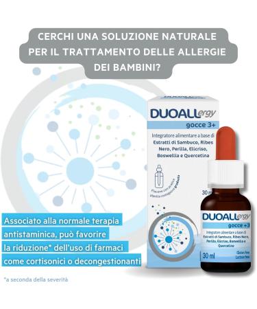  GPP SRL Biodemia DUOALLERGY GOCCE 3+ elderberry blackcurrant perilla helichrysum boswellia quercetin supports the prevention and treatment of allergies bottle 30 ml - Buy Online on GoSupps.com