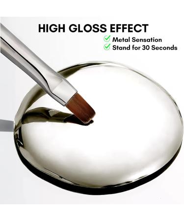 Makartt Chrome Gel Nail Polish - 8ml Metallic Gel Nail Polish Gold 3D Metal Painting Gel for Nail Art Soak off UV/LED Glossy Mirror Effect Nail Glue Gel for Home Salon DIY Manicure Gold-8ml Mirror Shine Gel - Buy Online on GoSupps.com