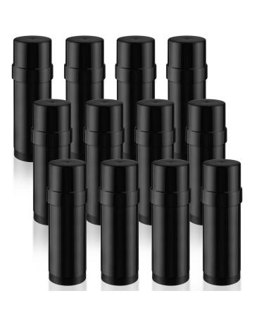 12 Pcs 60ml/2oz Deodorant Containers Plastic Twist Up Filling Bottle Deodorant Holder Stick for Crayon Chapstick Sunscreen Lotion Bar - Black