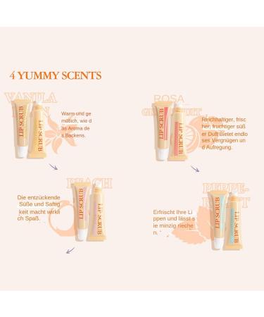 Lot de 4 gommages l vres hydratants pour les l vres produits de soins des l vres cr me hydratante pour les l vres - Buy Online on GoSupps.com