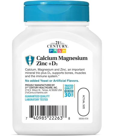 21st Century Cal Mag Zinc +D Vitamin - 90 Tablets Pack of 3 - Buy Online on GoSupps.com