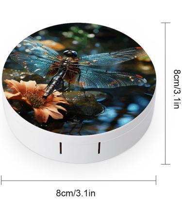 Dragonfly Flying on The Pond Contact Lens Case - Stylish Travel & Care Box for Your Lenses - Buy Online on GoSupps.com