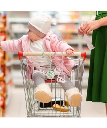 Vicloon Silicone Toy Clip 4Pcs Toy Safety Straps Food Grade Silicone Pacifier Clips Sippy Cup Strap Adjustable Stroller Pacifier Strap Hanging Toys Baby Toy Anti Drop Chain Blue/Green/Pink/Orange - Buy Online on GoSupps.com