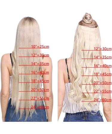 Silk-co Clip in Hair Extensions - 100% Synthetic 23 Inch Straight Blond & Bleach Blond Hairpieces - 8pcs for Full Head Coverage - Buy Online on GoSupps.com