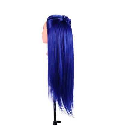 High Quality Durable Multifunctional Art Fibers Training Head - Sapphire Blue for Professional Hairstyling & Cosmetology - Buy Online on GoSupps.com