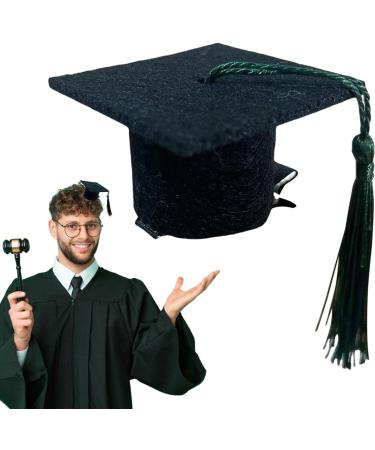 Shitafe Small Graduation Hat - 3D Doctoral Hat | Graduation Party Dress up Photo Decoration Supplies Hat Inserts Graduation Accessories for Kids Adults Green - Buy Online on GoSupps.com