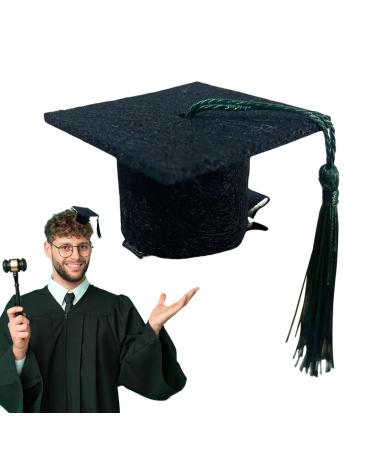 Small Graduation Hat Doctoral Hat Headband Graduation Hat Inserts Graduation Dress up Photo Decoration Supplies for Women Men Green