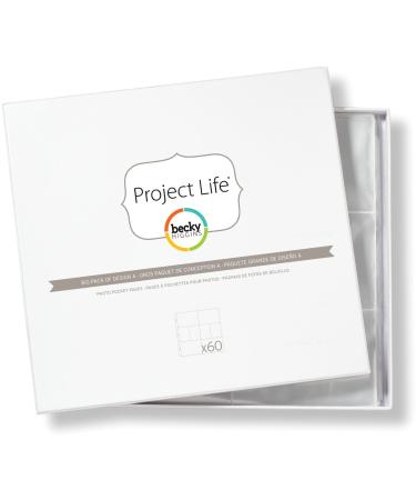 Becky Higgins 380000 Project Life Photo Pocket Page Protector-12 x 12-Design A (60 Pieces)  2.54 x 35.56 x 33.65 cm 2.54 x 35.56 x 33.65 cm Design a