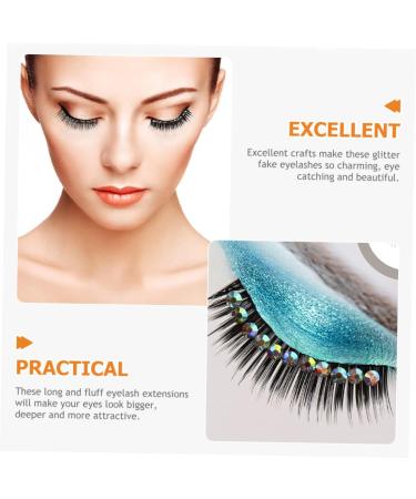 minkissy 30 Pairs Diamond False Eyelashes Fake Eyelashes Natural Exaggerated Eyelashes Cosplay Eyelash False Lashes Natural Manga Lashes Chemical Fiber Hard Stem Decorate With Diamond - Buy Online on GoSupps.com