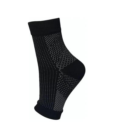 Buy 1 Pair Ankle Elastic Compression Sock Sleeve for Cycling & Running - L/XL Black | Support Brace for Injury Recovery - Buy Online on GoSupps.com