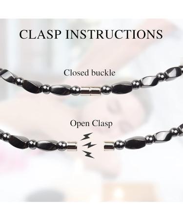Unisex Natural Magnetic Hematite Necklace - Relieve Fatigue & Enhance Wellness - 21.6 inch (55cm - Buy Online on GoSupps.com