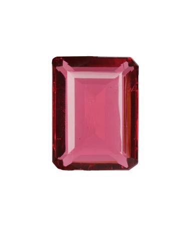 REAL-GEMS 73.05 Ct Pink Tourmaline Emerald Shaped Healing Crystal