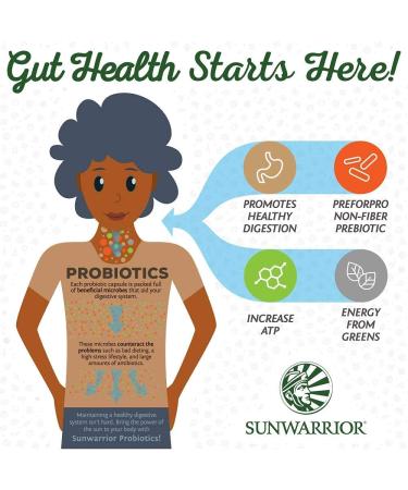 Sunwarrior Probiotics | 30 Vegan Capsules for Gut Health | Plant-Based Supplement - Buy Online on GoSupps.com