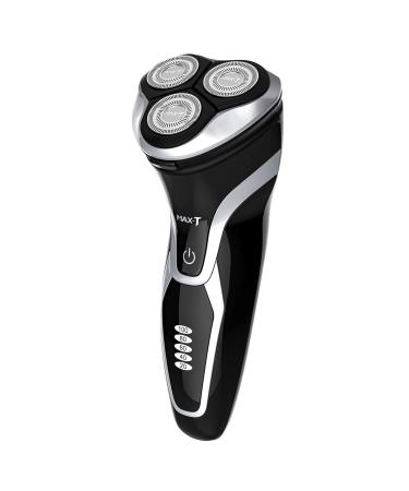 Electric Shaver for Men by MAX-T Series 3D ProSkin Rechargeable Wet Dry Electric Razor Washable Skin Protection Cordless Black