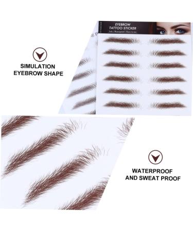 Healeved 4pcs Eyebrow Stickers Eyebrows Makeup Tools False 6d Mold Modify Water Transfer Paper with Ink - Buy Online on GoSupps.com