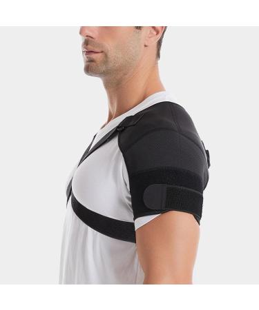 Shoulder Stability Brace - Adjustable Back Posture Support & Sweat-Wicking Dual Shoulder Brace for Injury Prevention | S Size - Buy Online on GoSupps.com