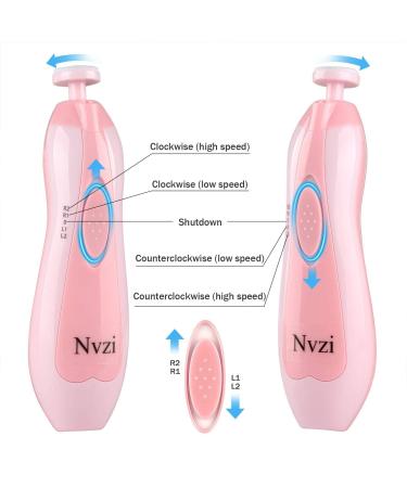 Nvzi Electric Baby Nail File Trimmer Clippers - Infant Toddler Safety Nail Care (Pink) - Buy Online on GoSupps.com