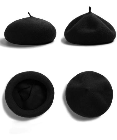 Trounistro 4 Pack Beret Hat French Beret Cap - Winter Fashion Solid Color Hat for Women/Girls/Ladies - Color Set 1 - Buy Online on GoSupps.com