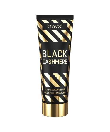 Onyx Black Cashmere Tanning Cream for Sunbed with Bronzer - Sunbed Cream with Natural Bronzing Blend for Dark Tan Results - Tinted Moisturiser for Skincare Routine & Anti-Cellulite Power