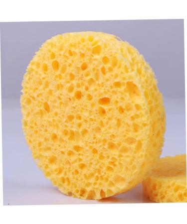 50 Pack Yellow Round Compressed Makeup & Bath Sponges - Face Wash, Body Cleansing, Exfoliating Loofah Kit - Buy Online on GoSupps.com