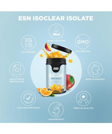 ESN Isoclear Whey Isolate Protein Powder - Mango Orange 908g | Clear Whey Fruity Taste High-Quality Protein Made in Germany - International Shipping - Buy Online on GoSupps.com