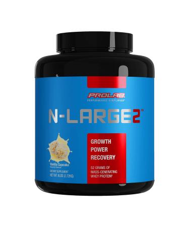 ProLab N-Large2 Mass Gainer - Powerful Mass Gaining Support Formula - Promotes Muscle Size, Growth, and Recovery - New (Vanilla Cupcake, 6 LB) Vanilla Cupcake 6 Pound