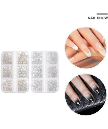 Beavorty 2 Boxes Nail Art Accessories beeds rhinestones for nails mushroom beads wax pencil for rhinestones nail diamonds nail glitter rhinestones nail art flake beads charms flat pp suite - Buy Online on GoSupps.com