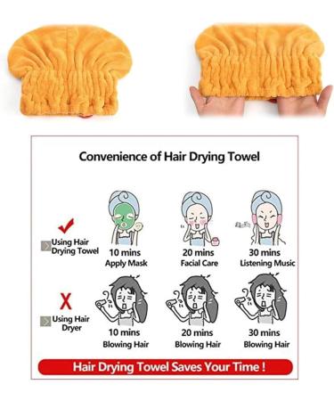 Super Absorbent Microfiber Hair Towel Wrap - Quick Drying Bow Tie Turban for Wet Hair Soft & Thick (Red - Buy Online on GoSupps.com