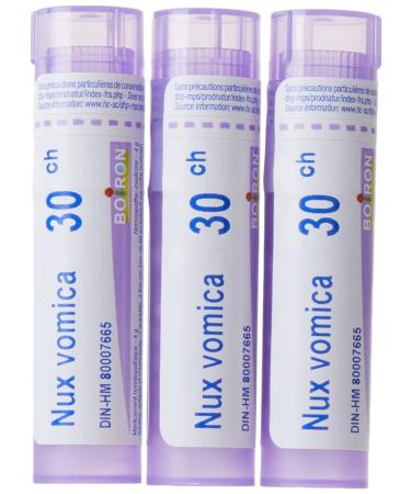 Boiron Nux vomica 30CH Homeopathic Medicine Pack of 3 Tubes