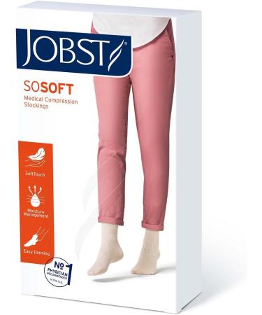 JOBST soSoft Compression Stockings 15-20 mmHg Knee High Ribbed Closed Toe Black X-Large | International Shipping Available - Buy Online on GoSupps.com