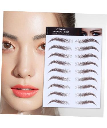FOMIYES 8 Pcs Eyebrow Stickers Waterproof Makeup Peel off Brow Imitation Eyebrow Stencil Semi-permanent 6d - Buy Online on GoSupps.com