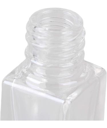 BQLZR 20 Black Transparent Glass 4ml Nail Polish Bottles with Brush - Ideal for Nail Decoration | International Shipping - Buy Online on GoSupps.com