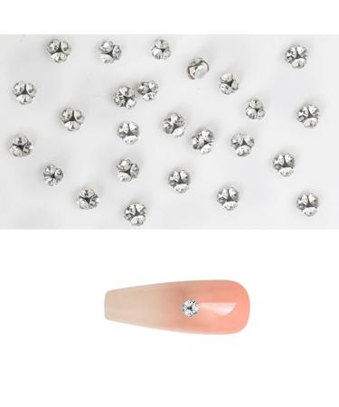 Nail Clear Nails Art White Nail Gems Nail Rhinestones Nails Art Decorations For Acrylic Nails Nails Art White Nail Crystals Gems Clear Nail Rhinestones For Wedding 3 mm