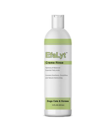 HealthyPets EfaLyt Creme Rinse Remedy for Pets - Hypoallergenic Formula - Natural Moisturizing Promote Hydration - Essential Fatty Acids - 12 fl oz